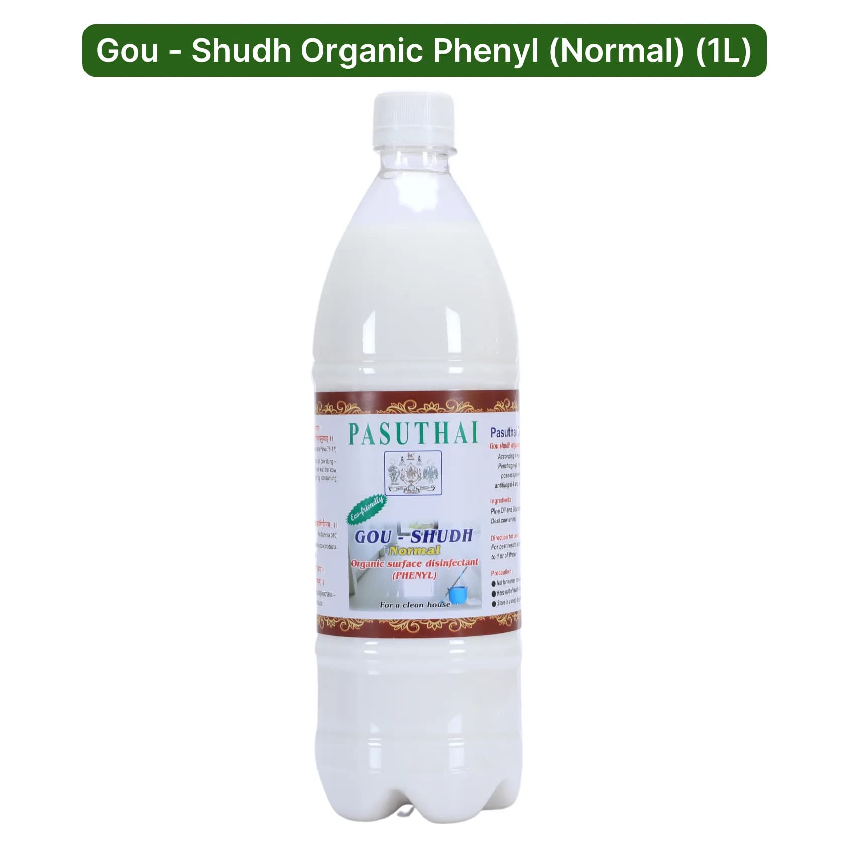 Pasuthai Floor Cleaner Phenyl (Normal), Chemical Free, Kills 99.9% Germs, Antibacterial, Suitable for All Floors, Tiles, Marble, Concrete Surface - Image 3