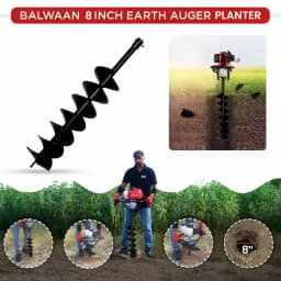 Balwaan PT-8D Double Spiral Planter, 8-Inch Earth Auger, Heavy-Duty, Faster Drilling And Durable 2