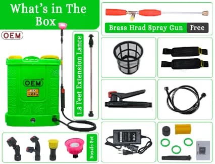 OEM Double Motor Battery Operated YUVA Series Sprayer 12V x 14A (20L Capacity), With Spray Gun & 4 Nozzles - Image 9