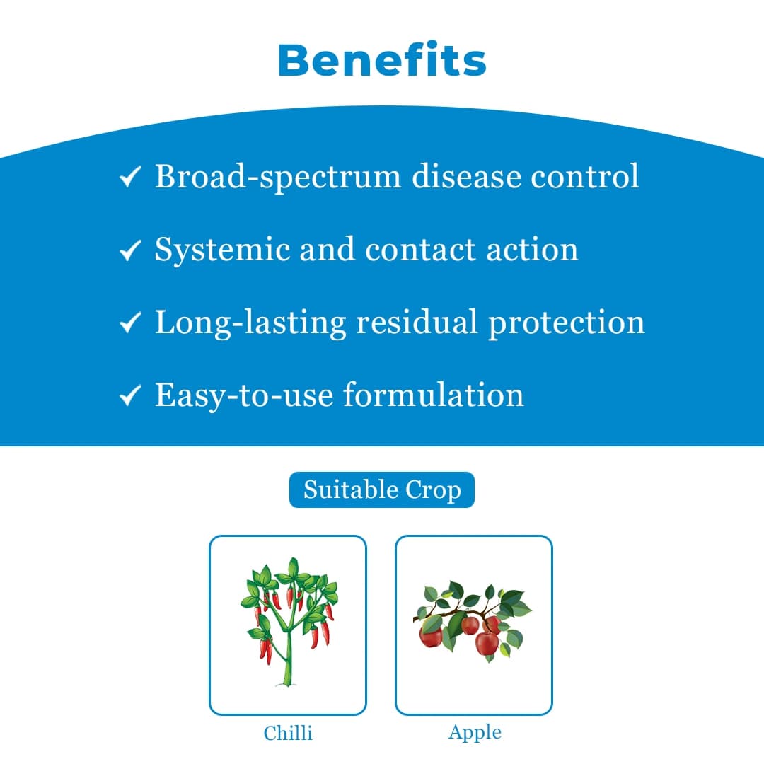 Adama Shamir Tebuconazole 6.7% + Captan 26.9% SC, Contact Fungicide, Excellent Protection Against Apple Scab - Image 4