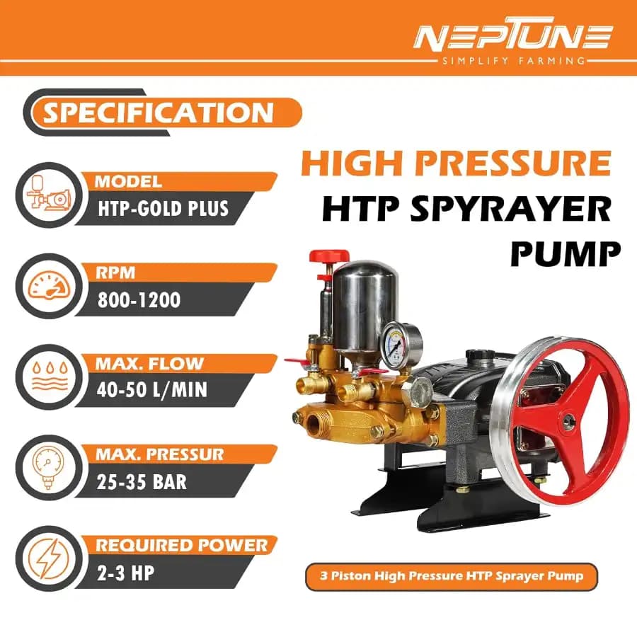 Neptune HTP Gold Plus Sprayer Pump - 40-50 Liters Output Per Minute - Image 4