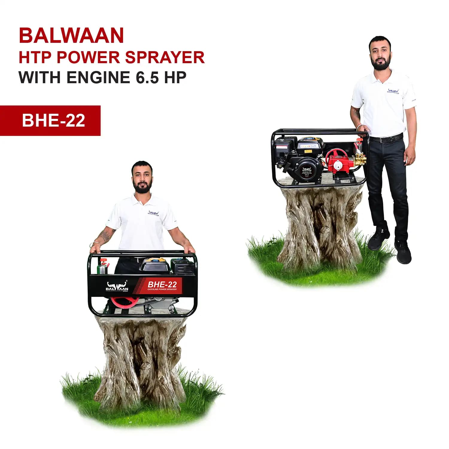 Balwaan BHE-22 Portable Power Sprayer, 4-Stroke HTP Sprayer With 6.5 HP Engine and 196 CC, Suitable for Gardening, Industrial Use and Agriculture Use - Image 5