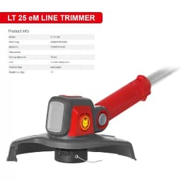 Wolf Garten E-Multi-Star Line Trimmer (LT 25 eM), Lightweight Work Handle And Grip With 18v, 2.5ah Battery In Handle 3