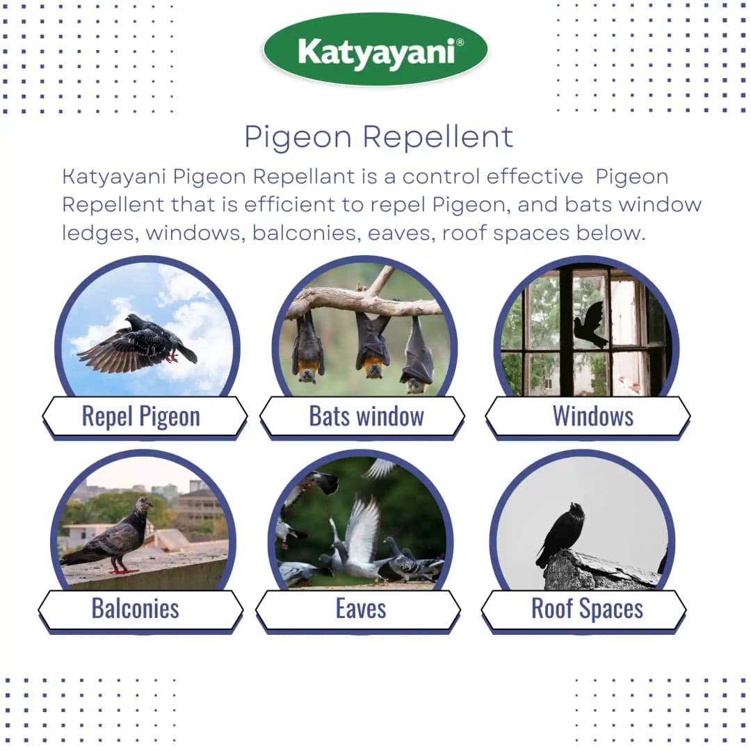 Katyayani Pigeon Repellent Non-Toxic Liquid Solution, Effective For Agricultural Area, Garden, and Household - Image 7