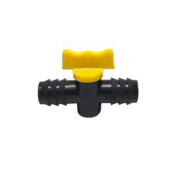 Radhe Straight Connector With Tap Joiner, Garden Drip Irrigation Accessories, Regulates Flow For 16mm Pipe - Image 1