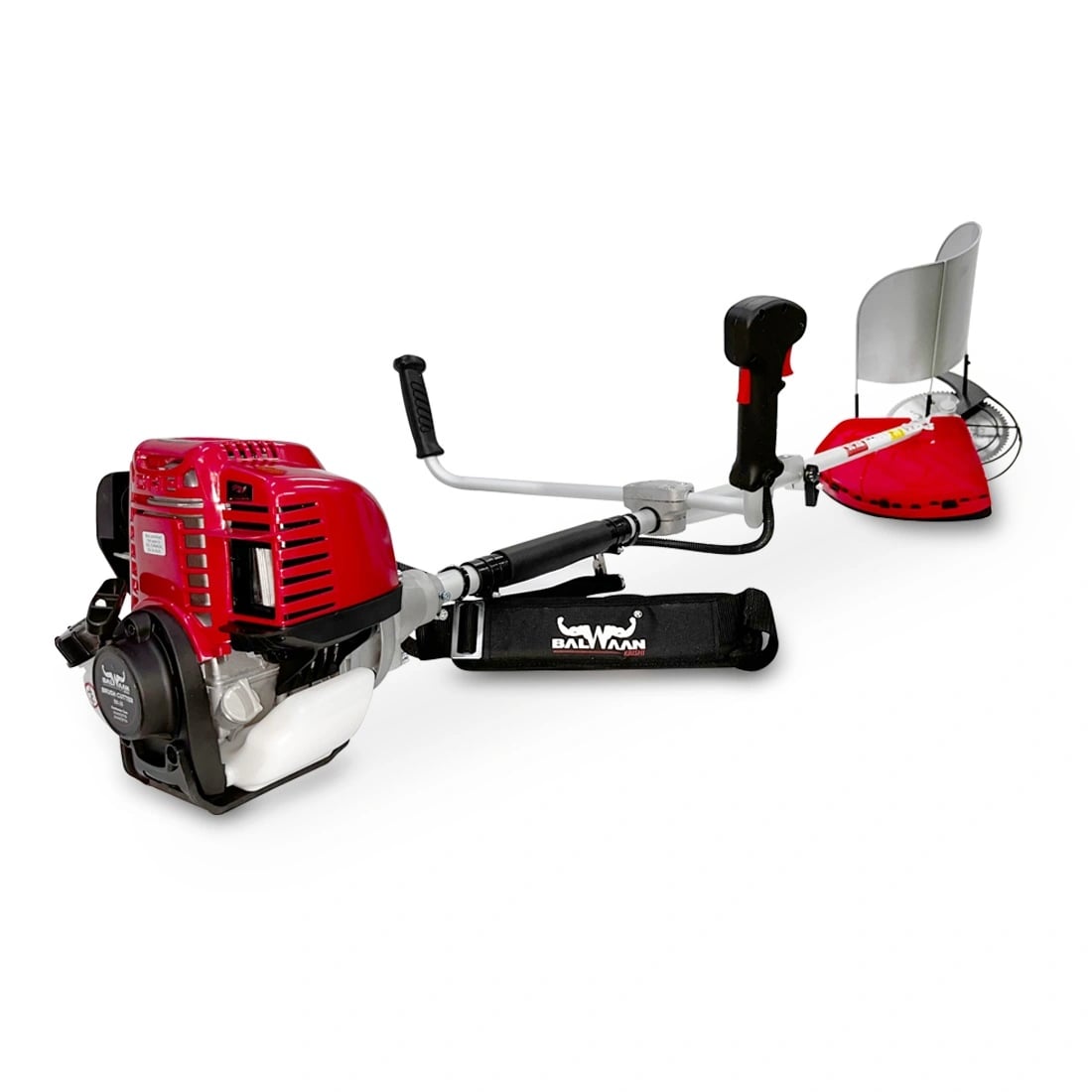 Balwaan BX-35 Pro Brush Cutter, 4-Stroke Petrol (35CC) With 80-T Blade, 3-T Blade And Tap N Go, Nylon Cutter