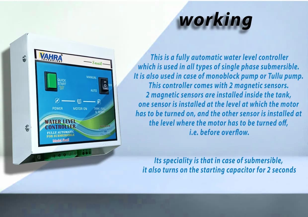 Vahra Fully Automatic Water Level Controller With 2 Magnetic Sensors, Only Stops After Tank Gets Full (SNAIL) - Image 4