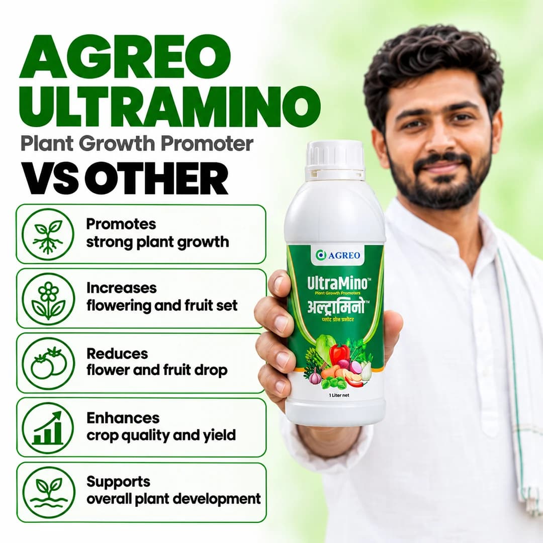 Agreo Ultramino (Seaweed Liquid-85%, Fulvic-1%, Amino Acid-4%, Satbilizer-10%) Plant Growth Promoter, Suitable For All Types Of Crops - Image 2