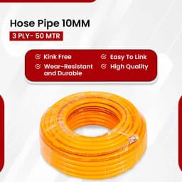 Balwaan 10mm Hose Pipe, 3 Ply, Heavy Duty High Pressure PVC Pipe, Efficient Spraying In Gardening, Agriculture, Commercial And Construction Use 2