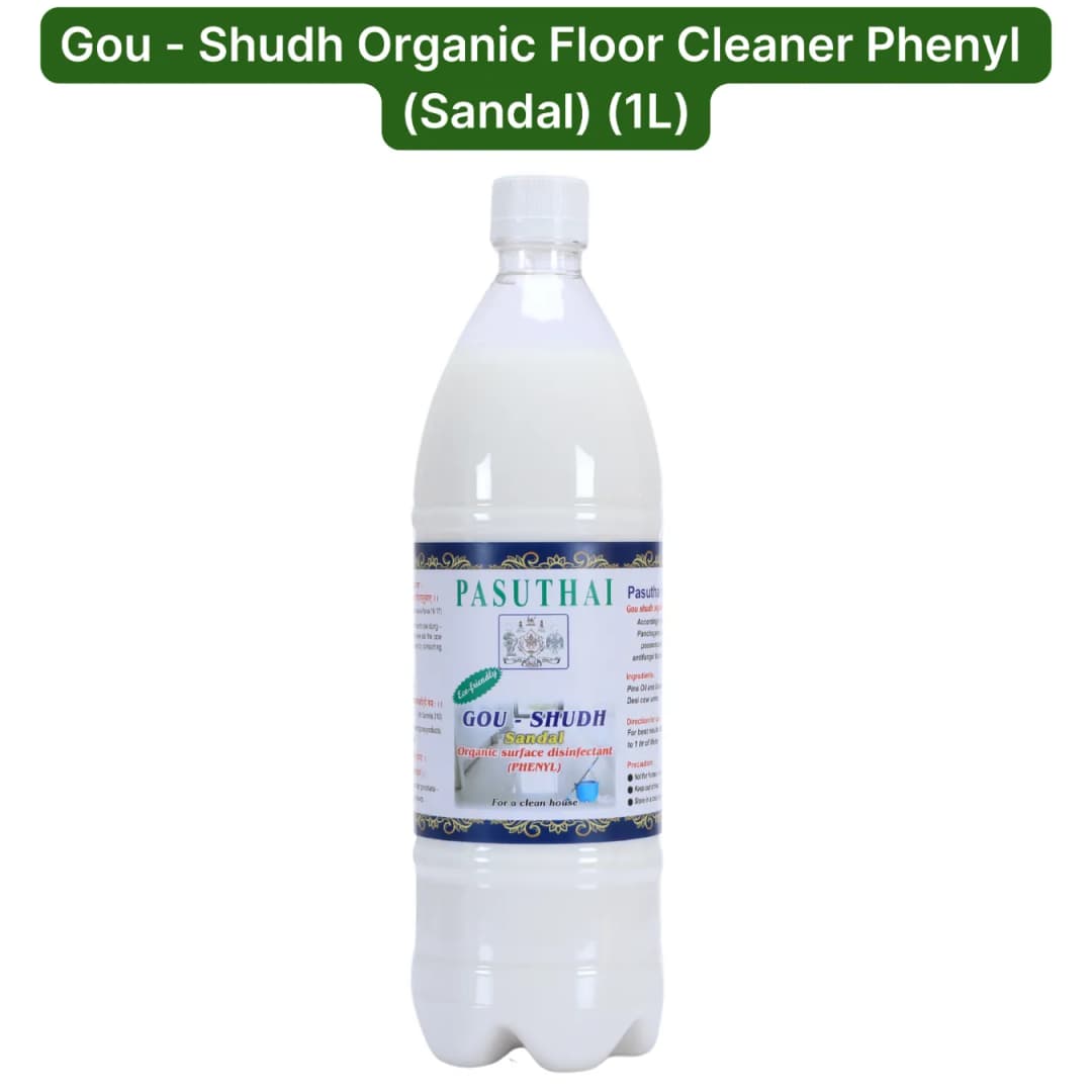 Pasuthai Gou Shudh Organic Surface Disinfectant, Floor Cleaner Phenyl (SANDAL), Chemical Free, Kills 99.9% Germs - Image 3