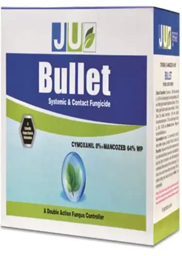 JU Bullet Cymoxanil 8% + Mancozeb 64% WP Broad Spectrum Fungicide, Which Gives Excellent Control On Downy Mildew And Late Blight - Image 1