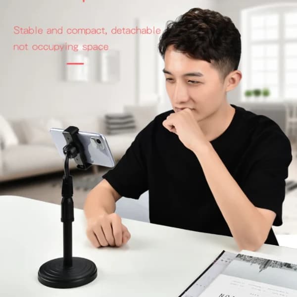 Universal Mobile Stand Holder, Height Adjustable 360 Degree Rotation - Image 2