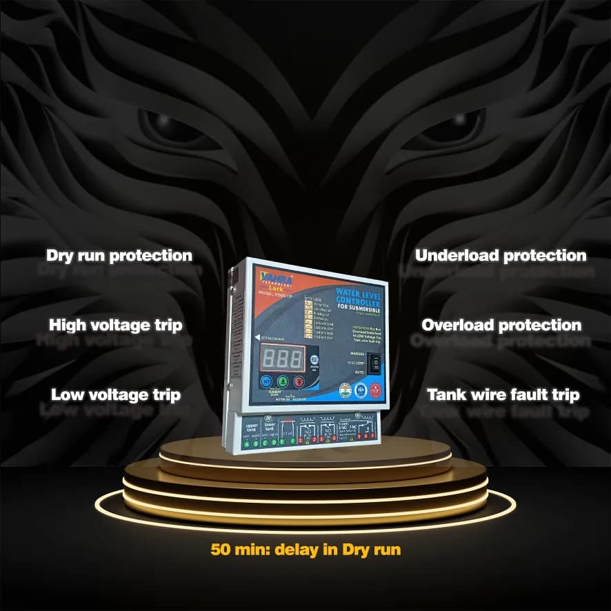 Vahra Fully Automatic Water Level Controller With 5 Carbon Sensor Kit, For All Types Of Single Phase Submersible Pumps Starters (V50C1P) - Image 5