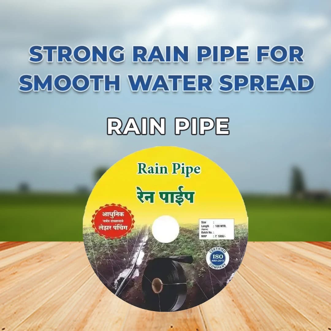 Siddhi Vinayak Rain Pipe 100 Meter Length With Accessories (Cock, Rubber Grommet, Joiner, End Connector) UV Resistant, Easy To Use And Setup. - Image 2