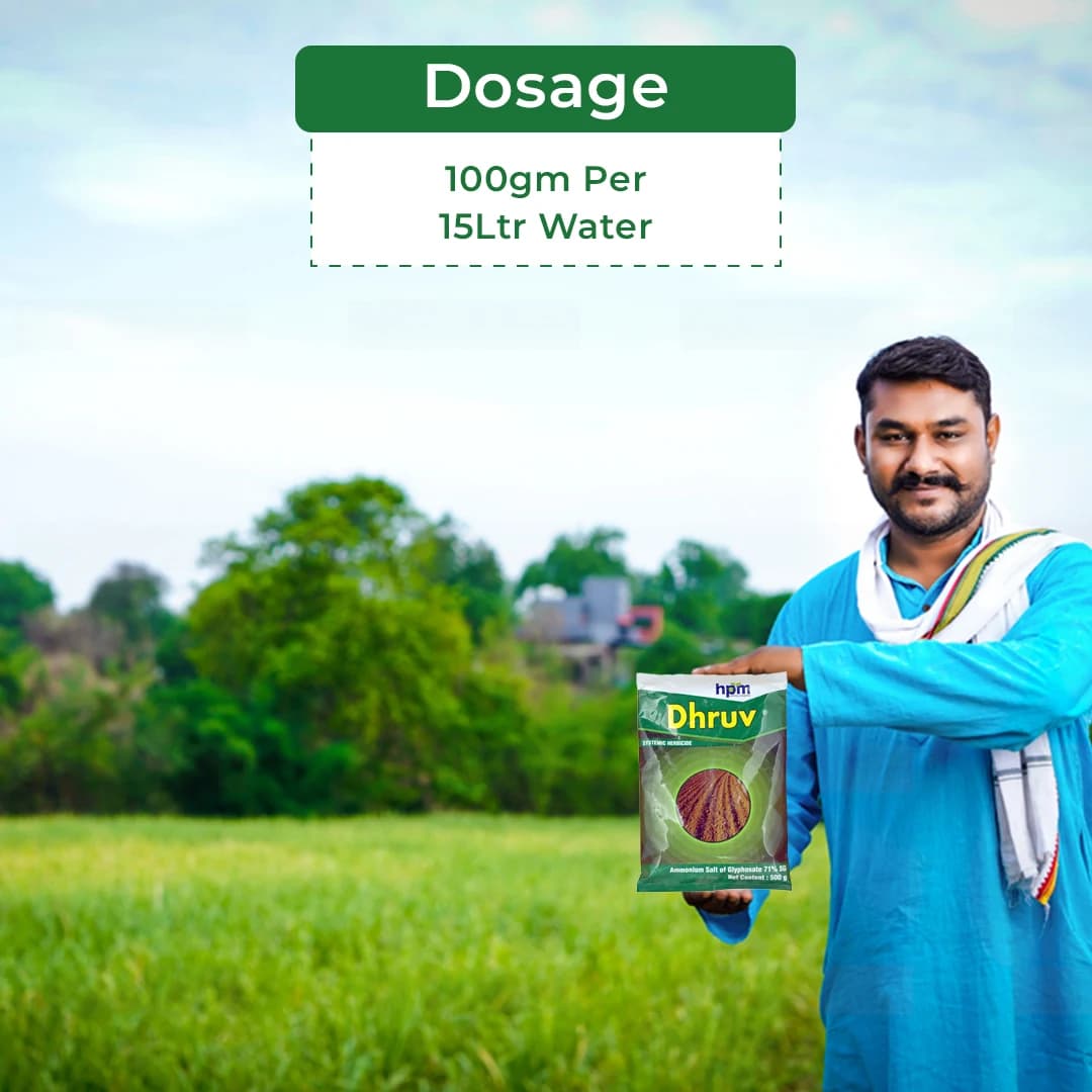 Hpm Dhruv Glyphosate Ammonium Salt 71% Sg , Use To Control Annual Grass As Well As Broad Leave Weeds. - Image 5