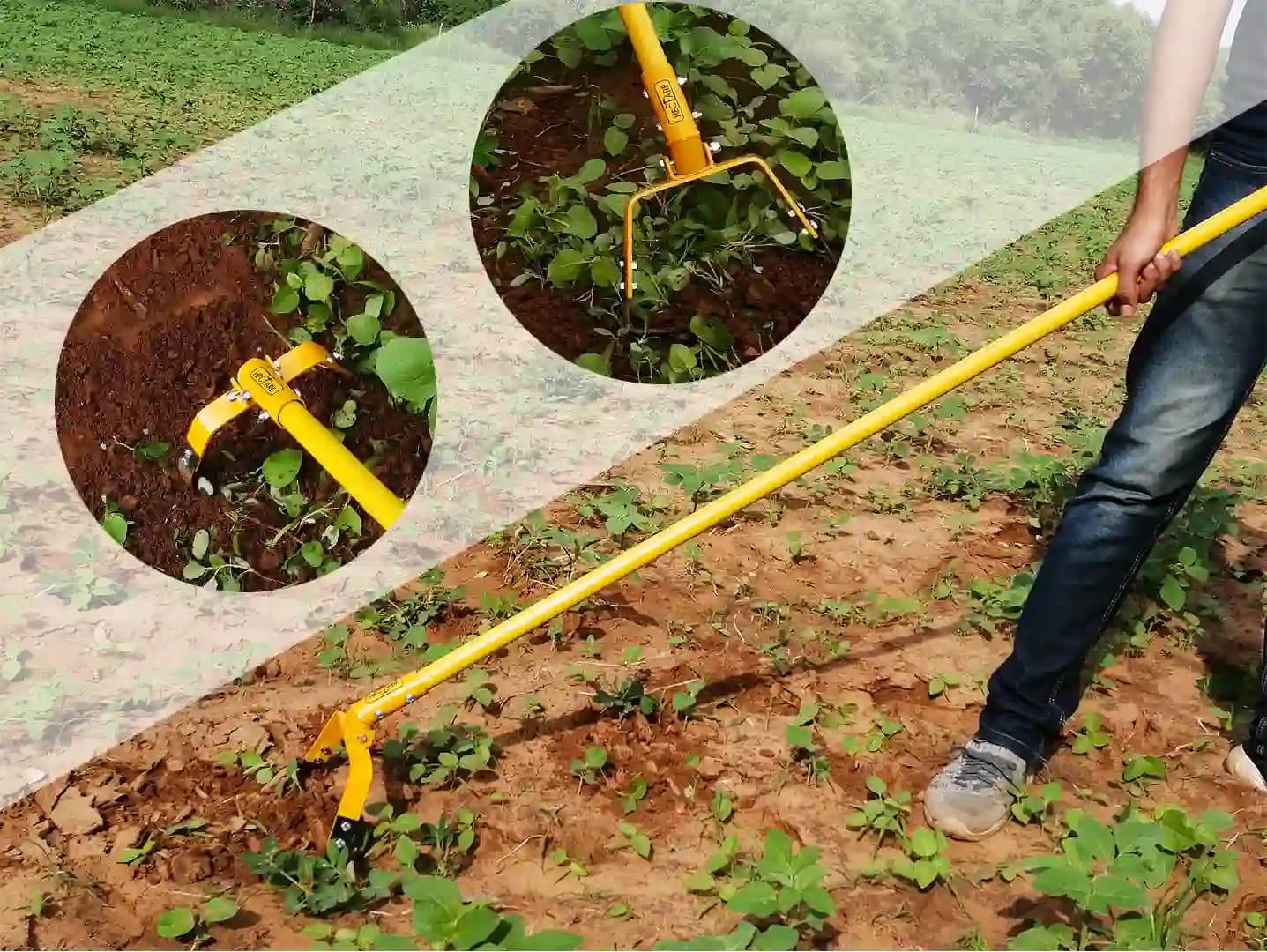 Farmio 8 Inches Manual Hand Weeder With Handle For Garden And Agricultural Purpose - Image 2