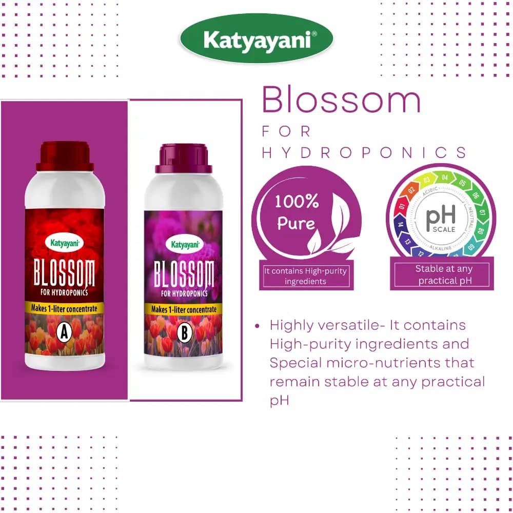 Katyayani BLOSSOM Hydroponic Nutrients For Tomatoes And Veggies, Across Different Growth Stages (A + B) - Image 5