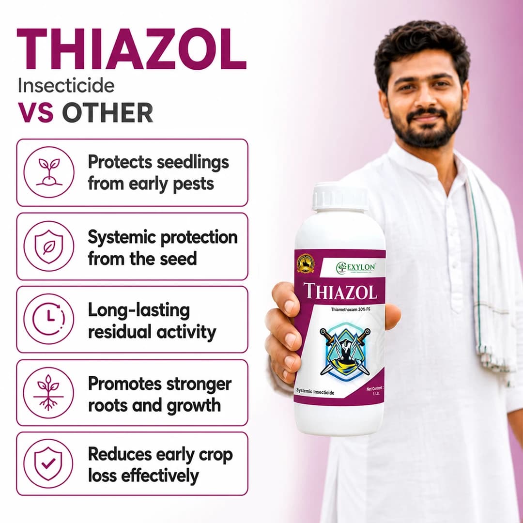 எக்சிலான் தயாசோல் தயாமீத்தாக்சம் 30% FS பூச்சிக்கொல்லி, ஆரம்பகால பூச்சி கட்டுப்பாட்டுக்கான திறமையான விதை நேர்த்தி - Image 7