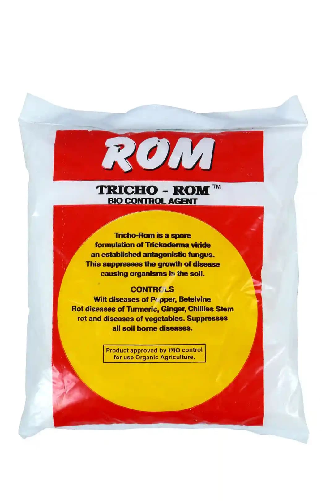 ROM Tricho (Trichoderma viride) Bio Fungicide Powder Form, CFU of 2 x 10^8 per gm. - Image 1