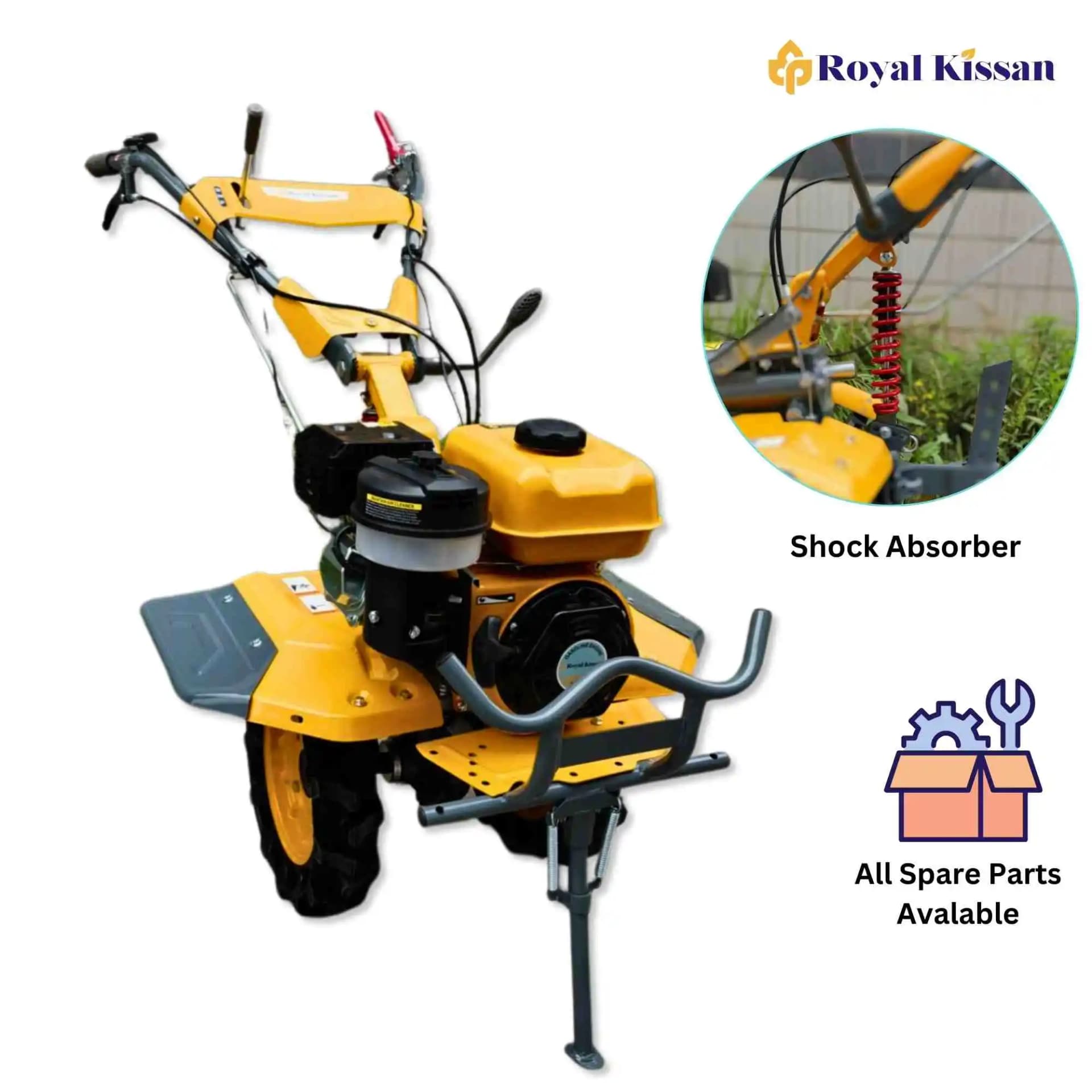 Royal Kissan RK-ICP-UP170-SH Power Weeder - 5.17 HP, 4-Stroke, 170F Engine, Shock-Absorber - Image 4
