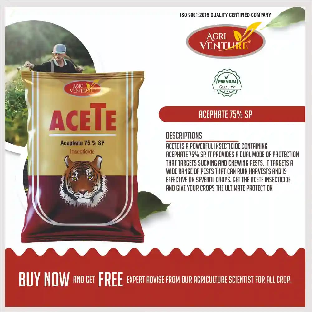Agriventure ACETE Acephate 75% SP Insecticide, Broad Spectrum Systemic And Long Lasting Protection Against Insects - Image 2