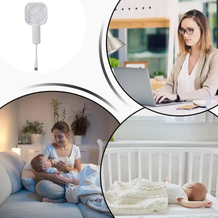 Rechargeable Electric Mosquito Swatter Racket with Built In UV Light Trap And USB Charging, 2 In 1 Insect Killer For Home and Outdoor Use - Image 3