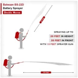 Balwaan BS 22D Double Motor Battery Sprayer, 12 Volt X 12 Amp, Knapsack Sprayer, 20 Litre Tank Capacity, Made In India Spray Pump. 4