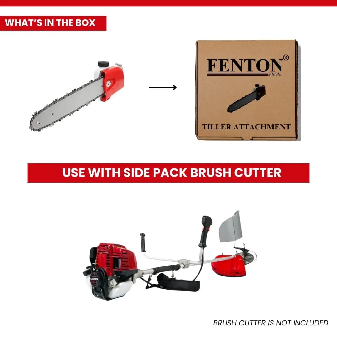 Fenton Krishi FTK-CA-28C Chainsaw Attachment, 28mm Shaft and 30cm Guide Bar, Suitable For Corded & Cordless Brush Cutter - Image 5