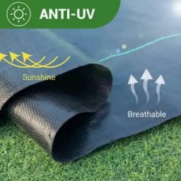 Singhal 90 GSM Garden Weed Control Barrier Sheet Mat, Landscape Fabric, Heavy Duty Weed Block Gardening Mat For Gardens (Black) 5