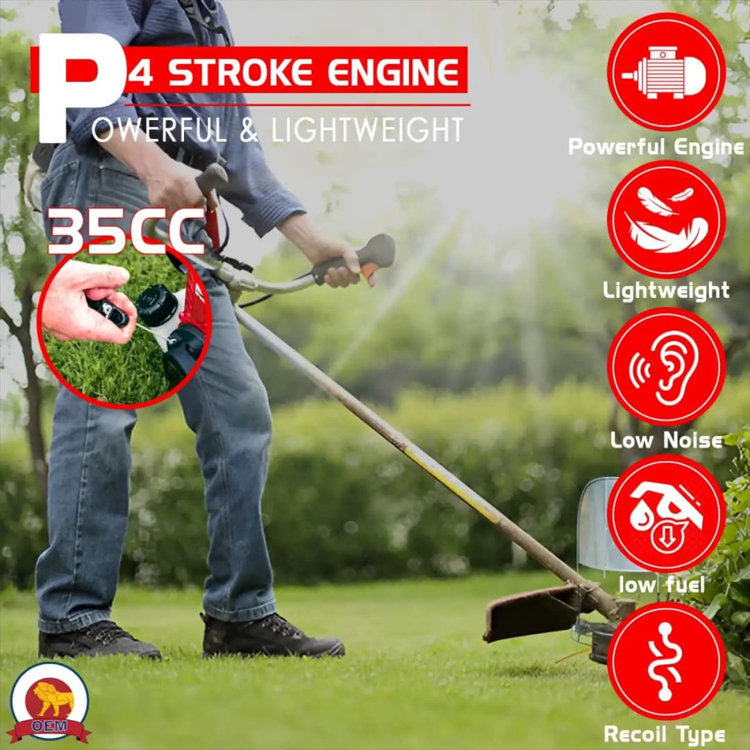 OEM Professional 4 Stroke Brush Cutter With Honda GX35 Type Engine, Side Pack Model - Image 7