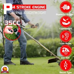 OEM Professional 4 Stroke Brush Cutter With Honda GX35 Type Engine, Side Pack Model 7