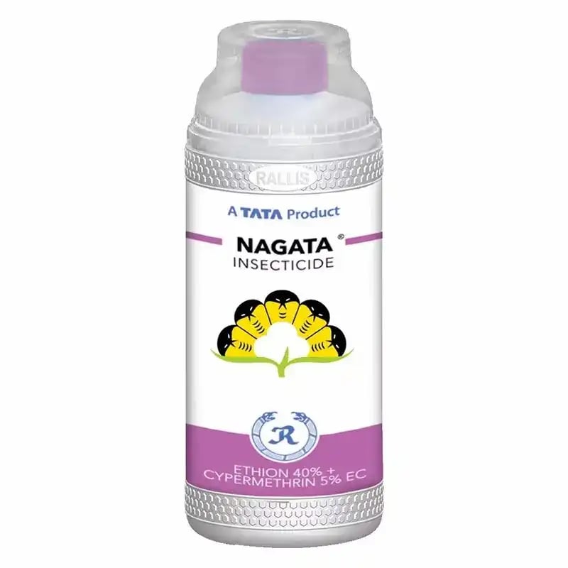 Tata Rallis Nagata Ethion 40% + Cypermethrin 5% EC, Effective against Whiteflies On Cotton and Vegetables