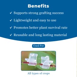 सिद्धि गार्डन प्लांट ग्राफ्टिंग क्लिप 4 से 6 मिमी ग्राफ्टिंग क्लिप व्हाइट, प्लांट स्ट्रेटनर क्लिप 4