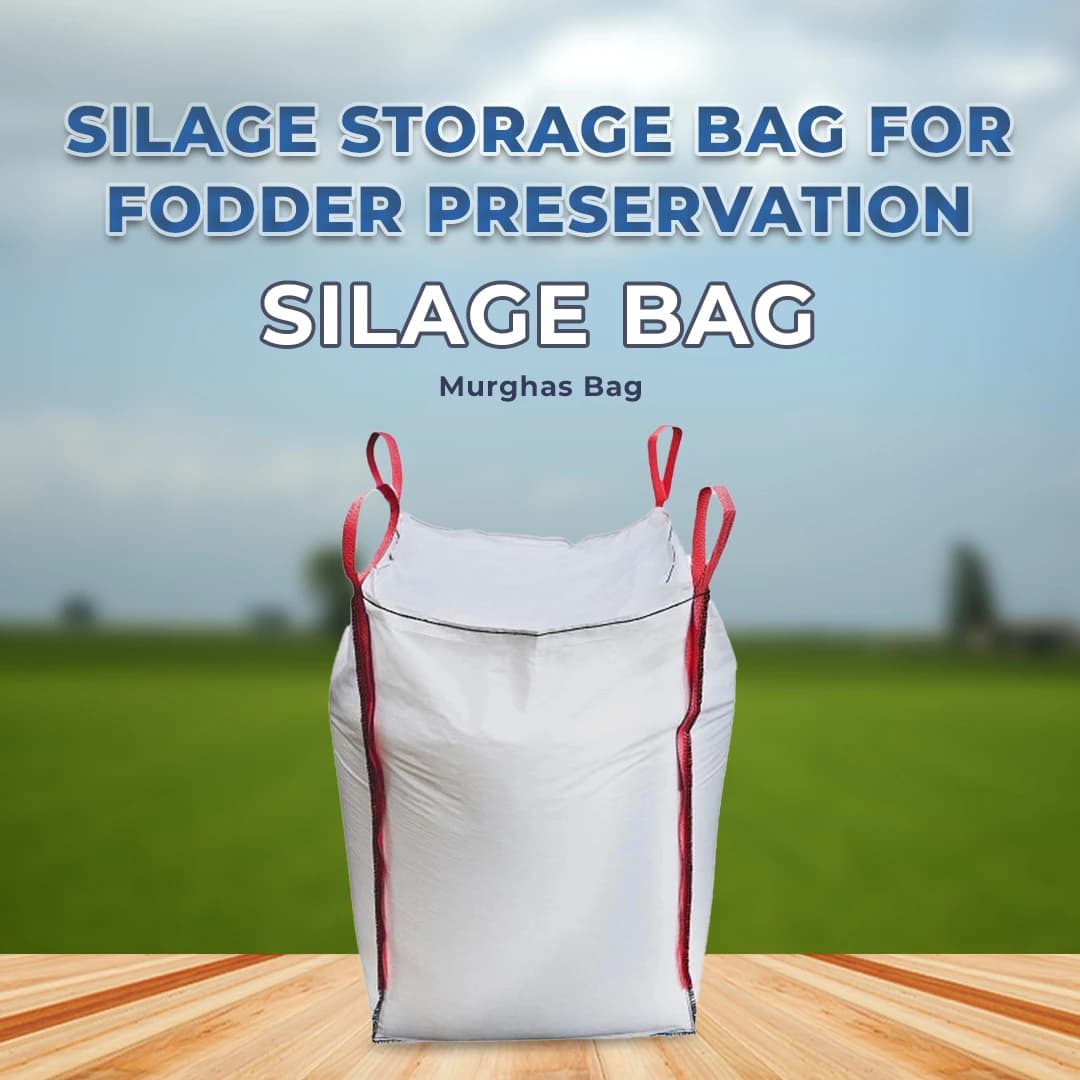 SIDDHI Silage Bag (Murghas Bag) Size 90 x 90 x 140 CM, Capacity 1000 Kg (Polypropylene, White) - Image 2