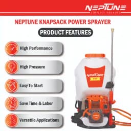 Neptune Model-967 Knapsack Power Sprayer, 4-Stroke 31CC Petrol Engine, 20L Tank, 2 Types Spray Guns Included, Ideal for Farming, Agriculture & Garden 8