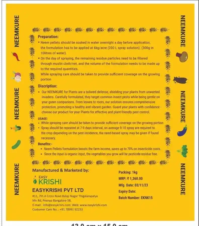 Easykrishi Neemkure Broad Spectrum Organic Pesticides For All Crops (Pellets Farm) - Image 3