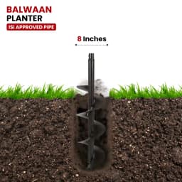 Balwaan PT-8 Single Spiral Earth Auger Planter, 8 Inch Width, Heavy Duty, Durable And Rust Resistant 2
