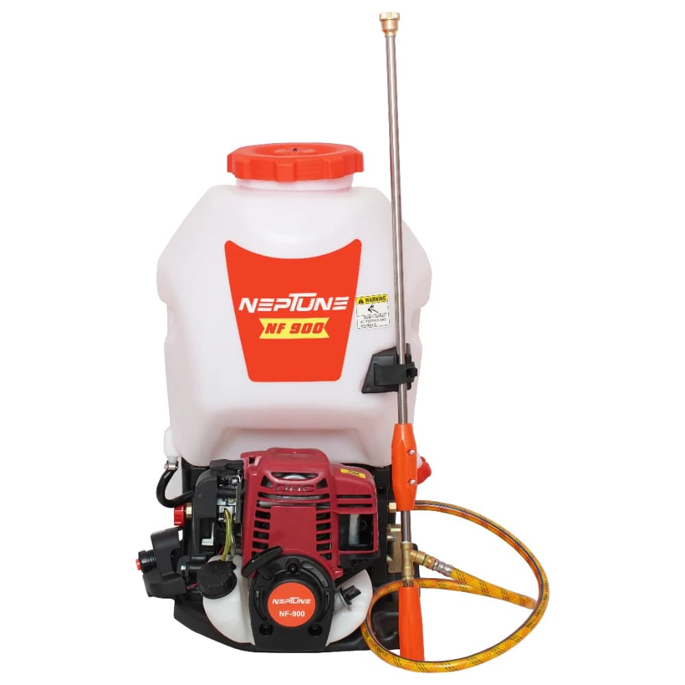 Neptune Model-900 Knapsack Power Sprayer, 4-Stroke 35CC Petrol Engine, 20L Tank, 2 Types Spray Guns Included, Ideal for Farming, Agriculture & Garden - Image 1