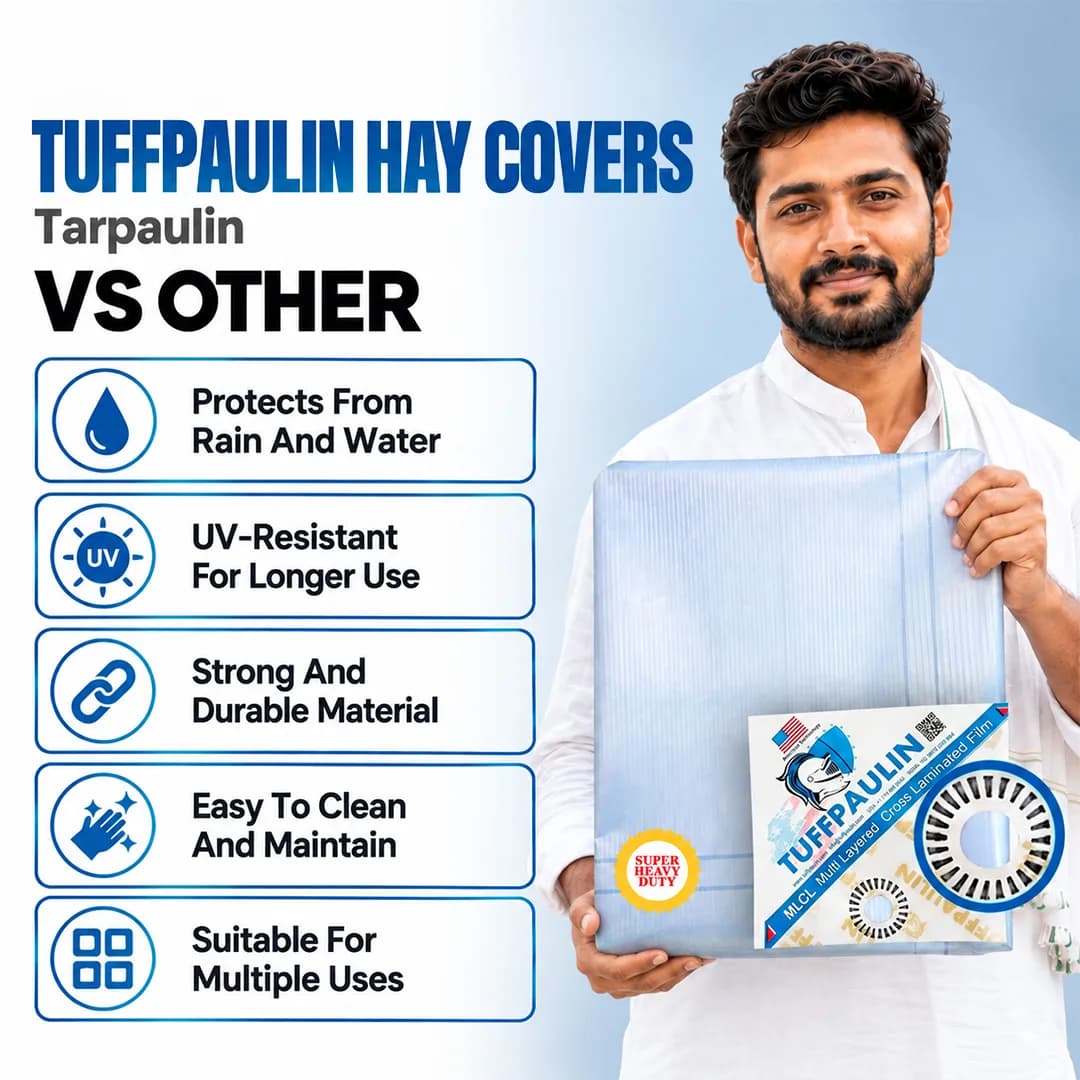 Tuffpaulin Hay Covers, Heavy Duty Material, Weather Resistant, Multi Purpose Usage - Image 10