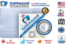 Tuffpaulin Pond Liner Heavy Duty Tarpaulin, Extra Strong Eyelets, UV Resistant 6