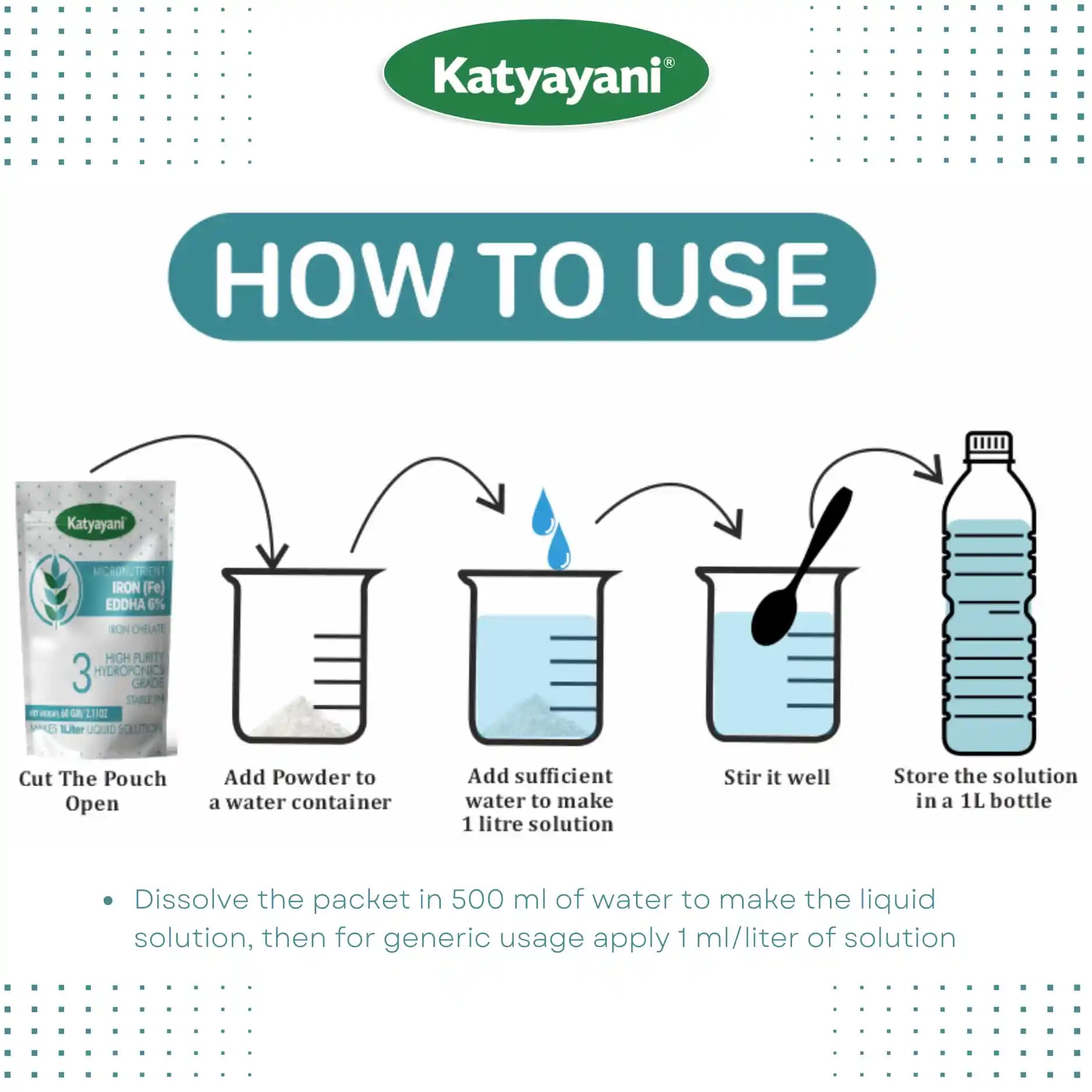 Katyayani Fe EDDHA 6% Iron Chelate Micronutrient, For Hydroponics and All Plants - Image 9