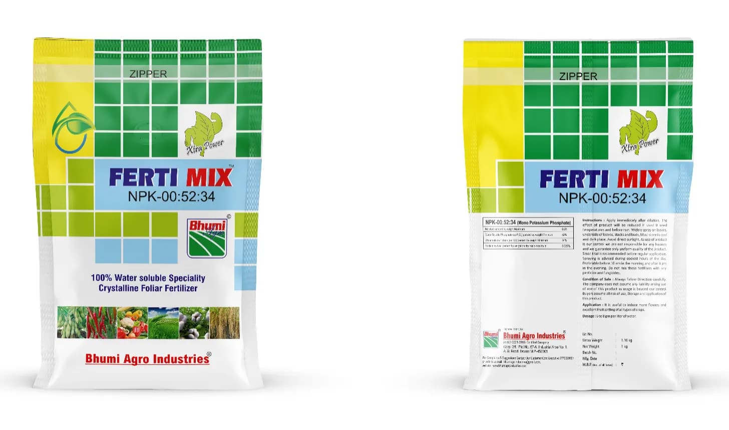 Bhumi Fertimix Npk 00:52:34 Water Soluble Fertilizer, Suitable For A Wide Range Of Agricultural And Horticultural Plants. - Image 3