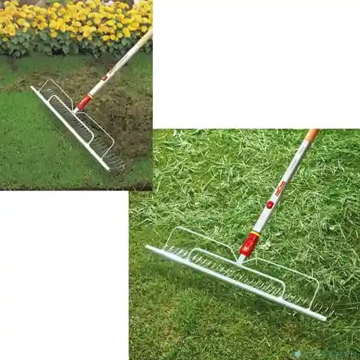 Wolf Garten Lawn Rakes (UH-M 60), Multi Star Long Span Rake without Handle, Garden Tool - Image 1