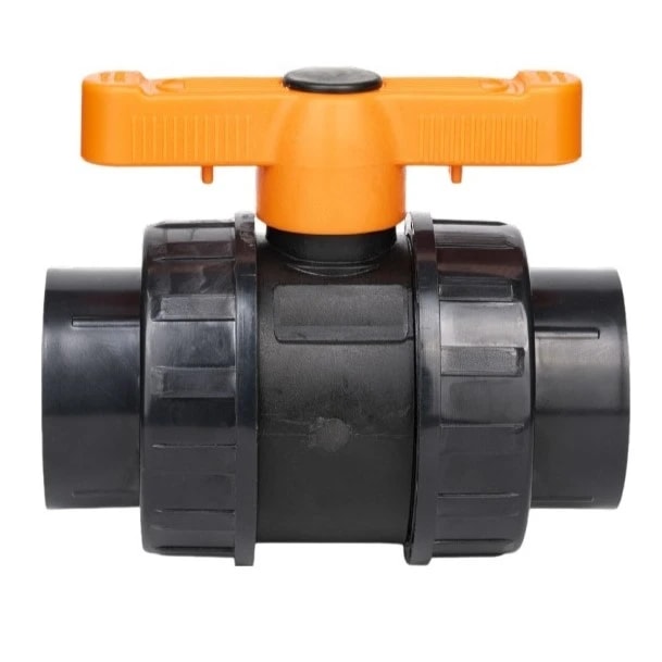Bhumi PP-PVC Double Union Ball Valve, Irrigation Accessories, Smooth Water Flow Control