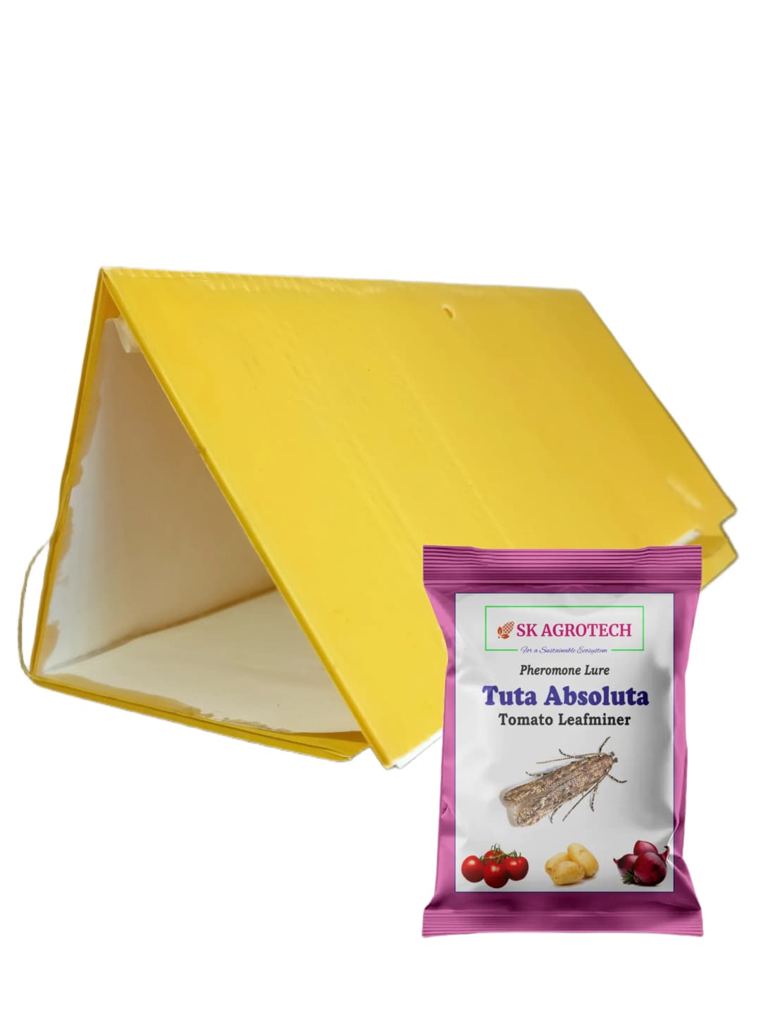 SK Agrotech Tuta Absoluta Tomato Leafminer Pheromone Trap With Lure - Effective Pest Control For Tomatoes - Image 2