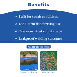 Z N Global Nation 850 GSM Round PVC Coated Tarpaulin For Biofloc Fish Tank For Aqua Farming 4