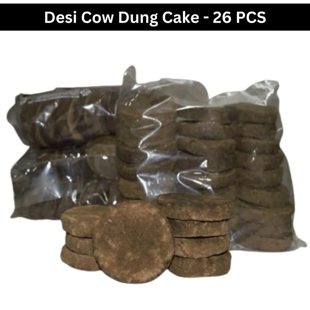 Pasuthai Desi Cow Dung Cake, Use For Agnihotra, Havan, Yagya Puja, Navratri Agyari, Cultural, Spiritual Events - Image 2