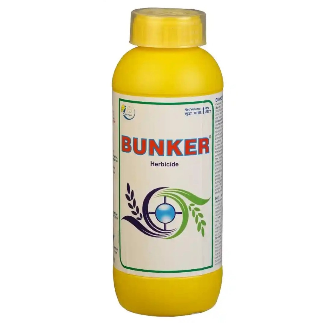 PI Bunker Pendimethalin 30% EC Pre-Emergence Selective Herbicide, Broad Spectrum Control - Controls Grass, Broad Leaved Weed and Sedge