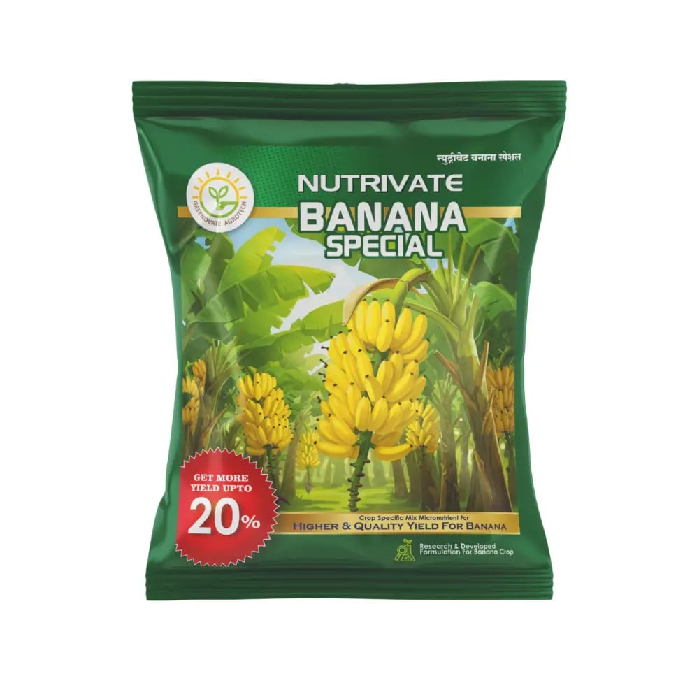 Greenovate Agrotech Nutrivate Banana Special, Crop Specific Micronutrient Fertilizer For Yield And Fruit Quality In Banana Crop
