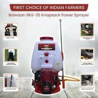 Balwaan BKS 35 Knapsack Petrol Power Sprayer 4 Stroke, Used For Spraying Liquid Solutions In Agricultural & Gardening Area, 25 Liter Tank Capacity - Image 10